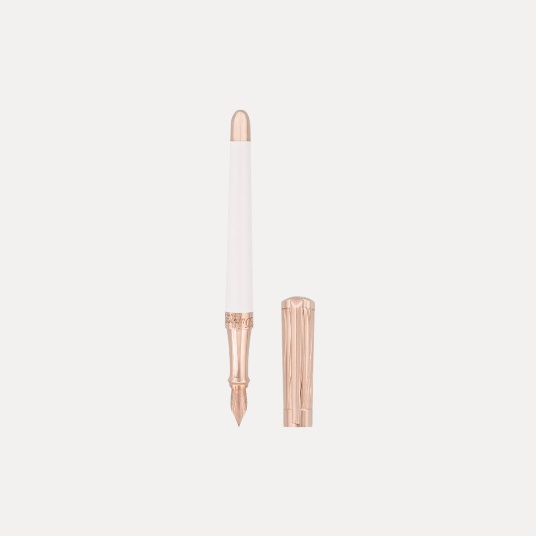 Stylo Plume S.T Dupont - Collection Liberté - Blanc / Rose