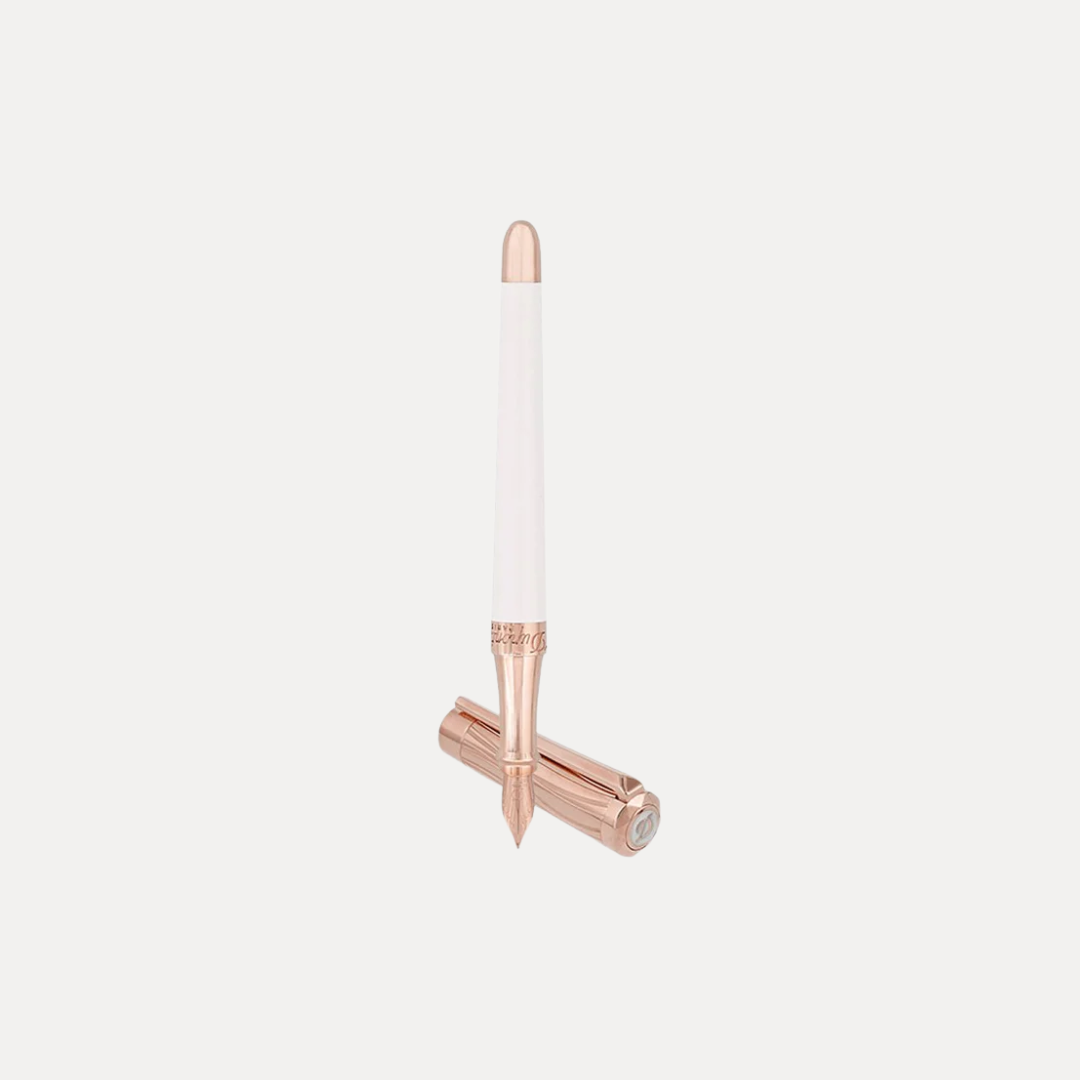 Stylo Plume S.T Dupont - Collection Liberté - Blanc / Rose