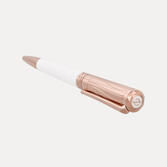 Stylo Bille S.T Dupont - Collection Liberté Blanc et rose